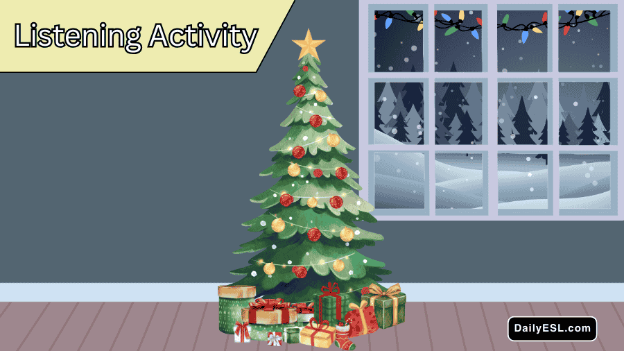 Christmas tree in a living room