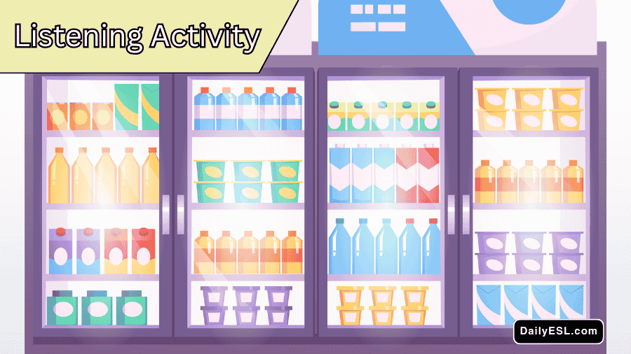 A supermarket fridge