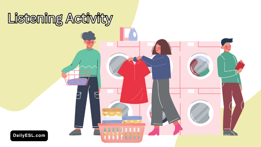 A group of people doing laundry in a laundromat