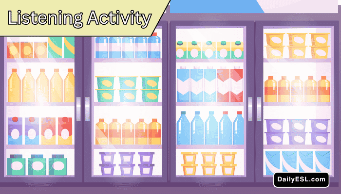 A supermarket fridge
